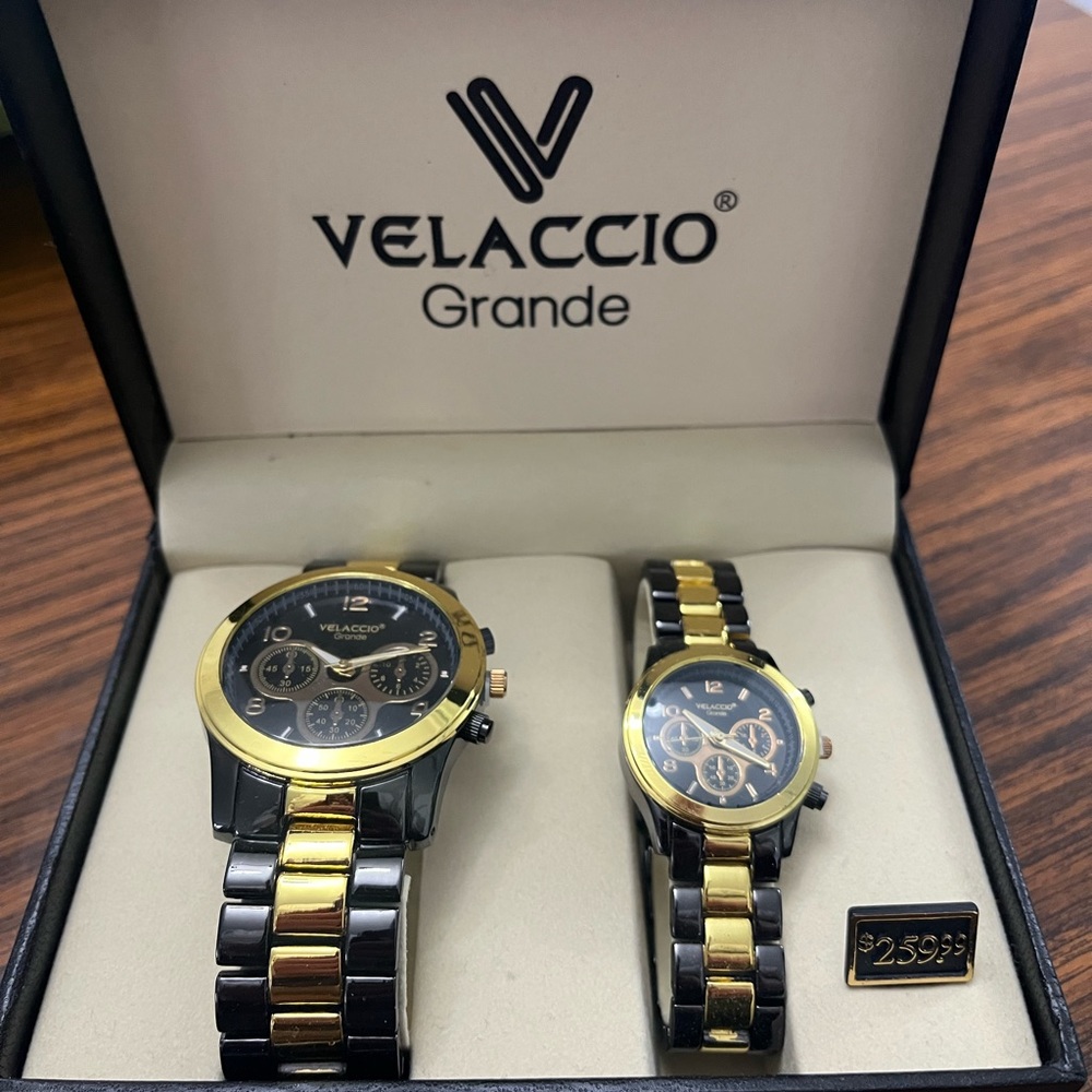 His and hers watches never used. Comes with the box.